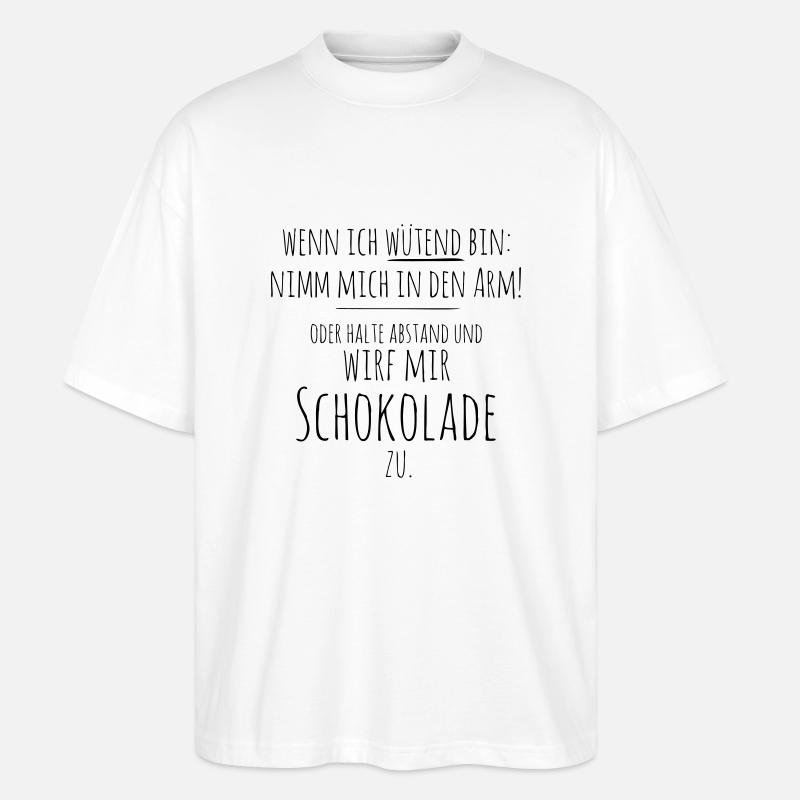 wütend wirf Schokolade - Stanley/Stella Oversized Unisex Bio T-Shirt Blaster 2.0 - Weiß