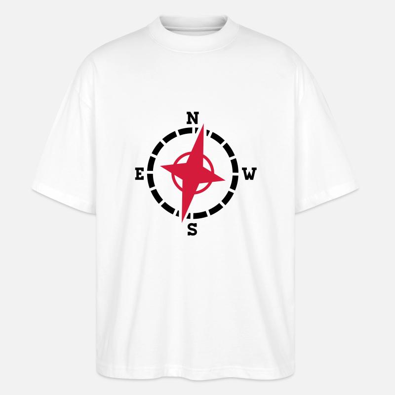 kompass_1__f2 - T-shirt bio Blaster 2.0 coupe oversize Stanley/Stella Unisexe - blanc
