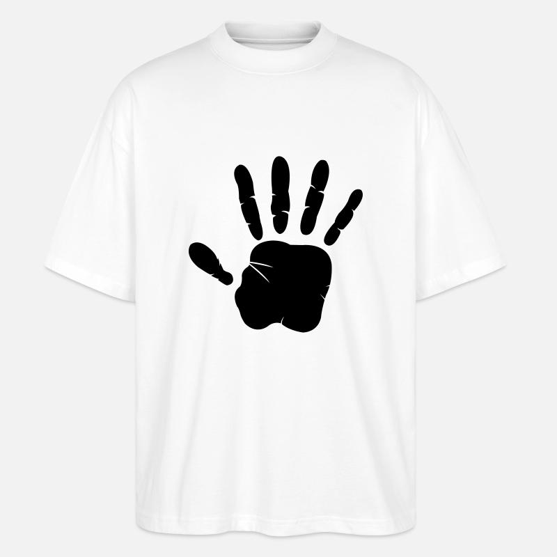 hand - Stanley/Stella Oversized Unisex Bio T-Shirt Blaster 2.0 - Weiß