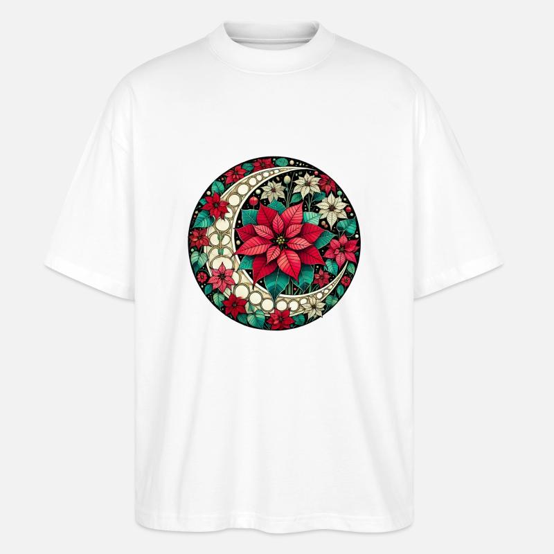 Weihnachtssterne - Stanley/Stella Oversized Unisex Bio T-Shirt Blaster 2.0 - Weiß