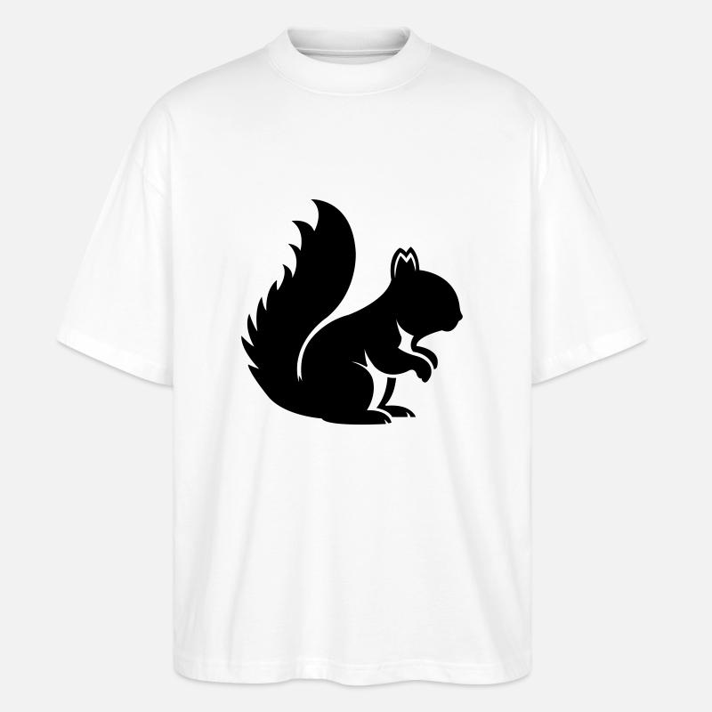 Écureuil - T-shirt bio Blaster 2.0 coupe oversize Stanley/Stella Unisexe - blanc
