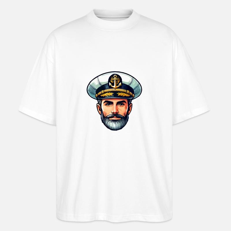Captain Matrose - Stanley/Stella Oversized Unisex Bio T-Shirt Blaster 2.0 - Weiß