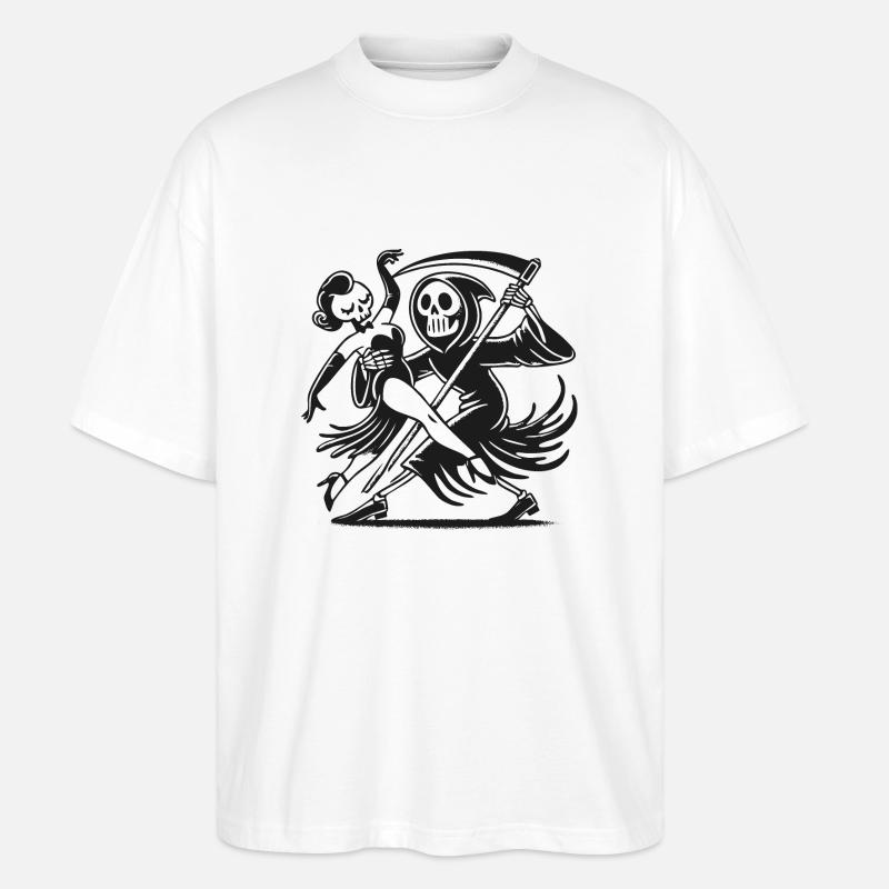 Tanzen mit dem Sensenmann - Stanley/Stella Oversized Unisex Bio T-Shirt Blaster 2.0 - Weiß