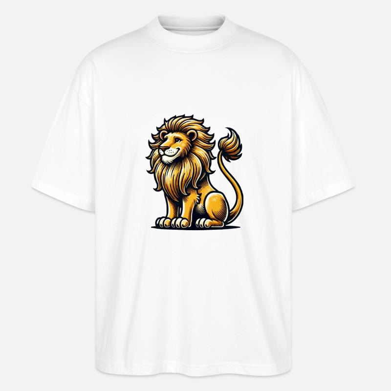 löwe - Stanley/Stella Oversized Unisex Bio T-Shirt Blaster 2.0 - Weiß