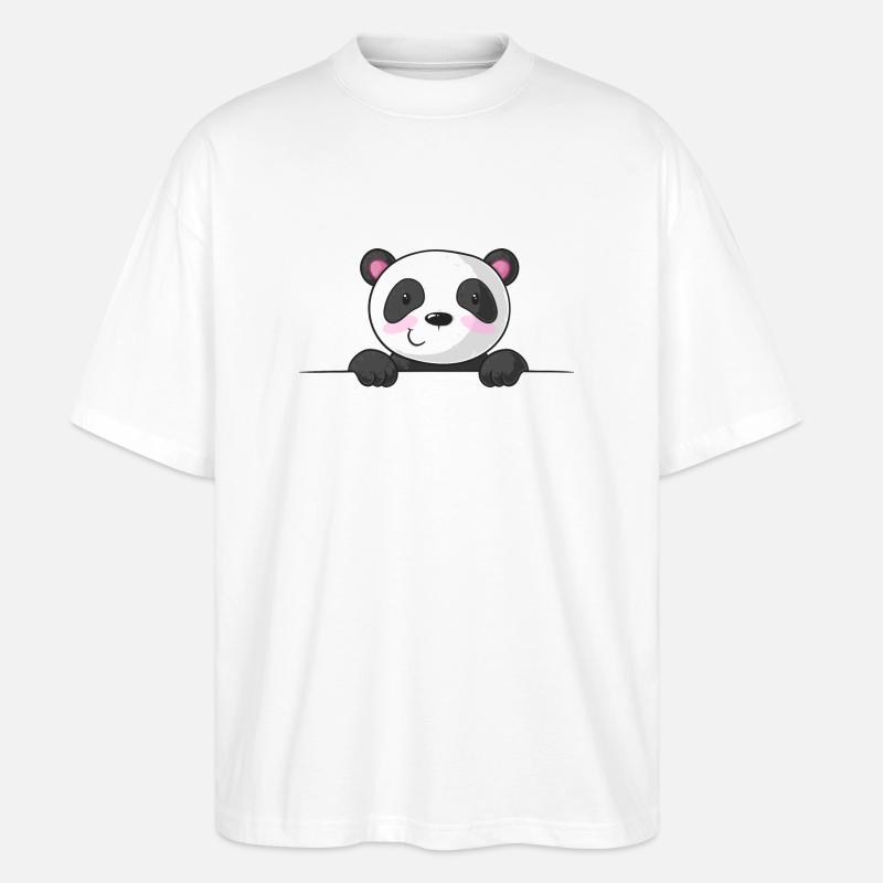 Spickender Comic Panda - Stanley/Stella Oversized Unisex Bio T-Shirt Blaster 2.0 - Weiß