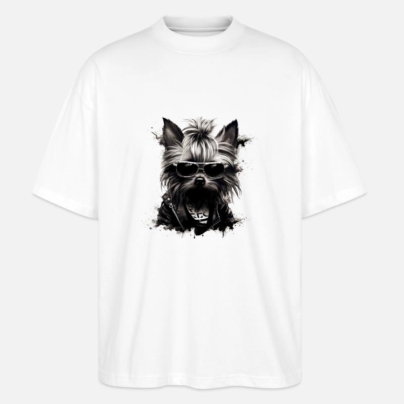 Cooler Yorkshire Terrier - Stanley/Stella Oversized Unisex Bio T-Shirt Blaster 2.0 - Weiß