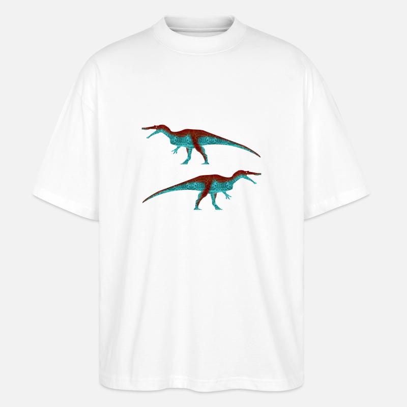 Baryonyx (Classique) - T-shirt bio Blaster 2.0 coupe oversize Stanley/Stella Unisexe - blanc