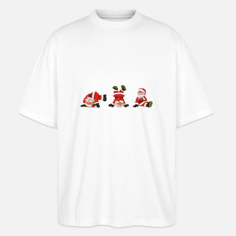 Weihnachtsmänner - Stanley/Stella Oversized Unisex Bio T-Shirt Blaster 2.0 - Weiß