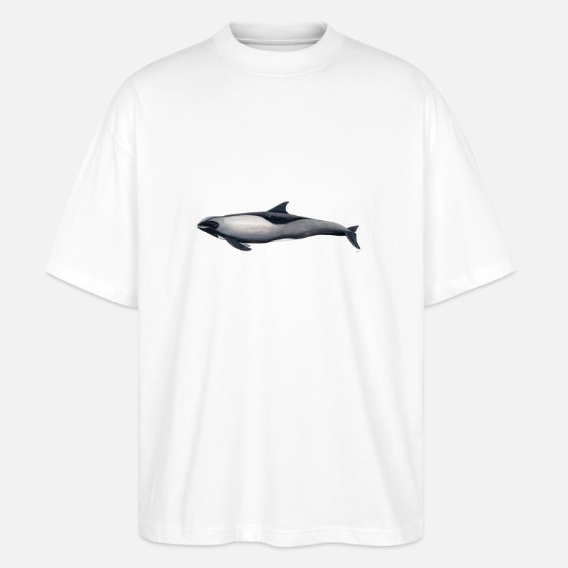 melon tête Dolphin - Peponocephala electra - T-shirt bio Blaster 2.0 coupe oversize Stanley/Stella Unisexe - blanc