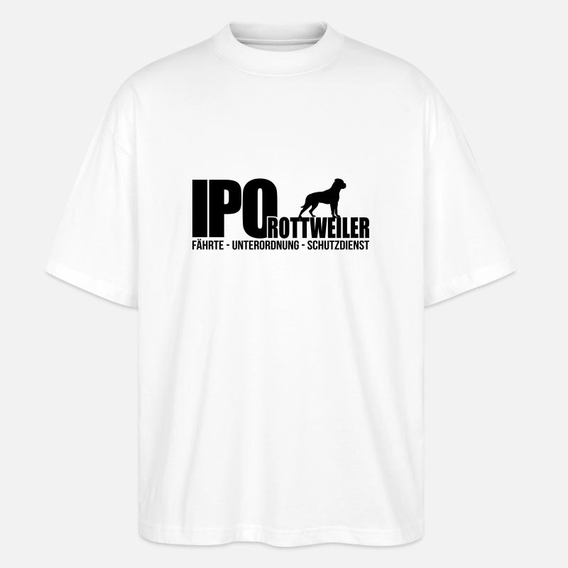 IPO ROTTWEILER - Stanley/Stella Oversized Unisex Bio T-Shirt Blaster 2.0 - Weiß