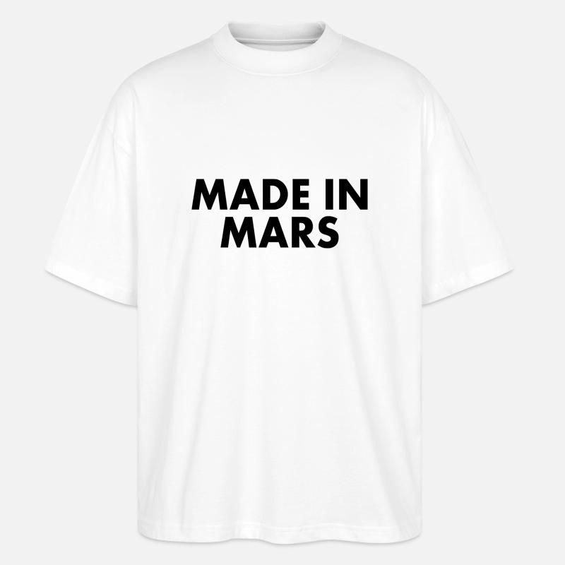 Made in mars - Stanley/Stella Oversized Unisex Bio T-Shirt Blaster 2.0 - Weiß