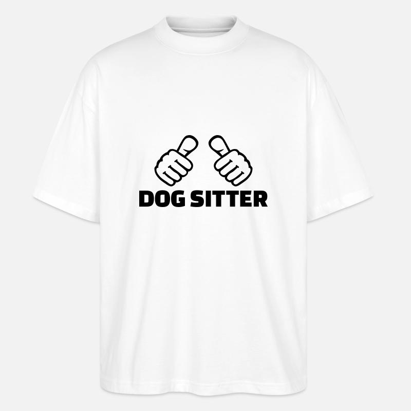 Hundesitter - Stanley/Stella Oversized Unisex Bio T-Shirt Blaster 2.0 - Weiß