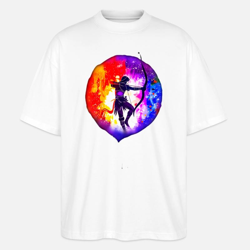 Sternzeichen Schütze - Stanley/Stella Oversized Unisex Bio T-Shirt Blaster 2.0 - Weiß