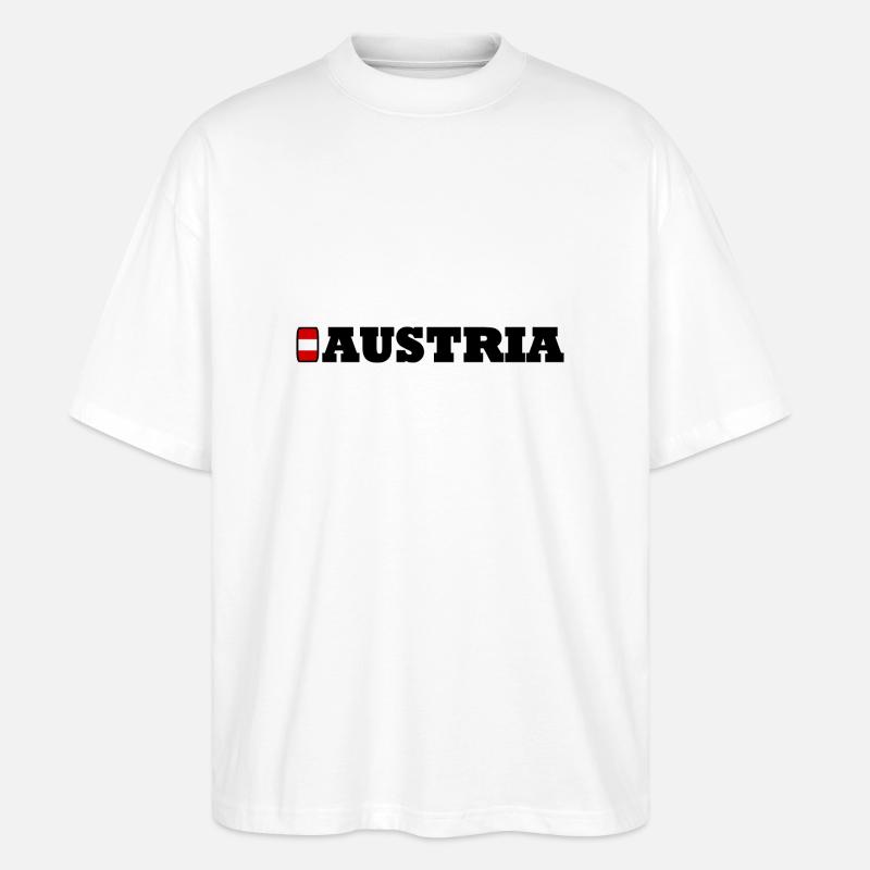 Austria / Austria - Stanley/Stella Oversized Unisex Organic T-shirt Blaster 2.0 - white