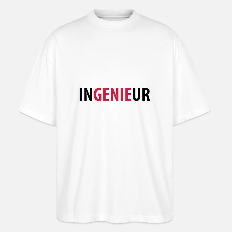 inGENIEur - Stanley/Stella Oversized Unisex Bio T-Shirt Blaster 2.0 - Weiß