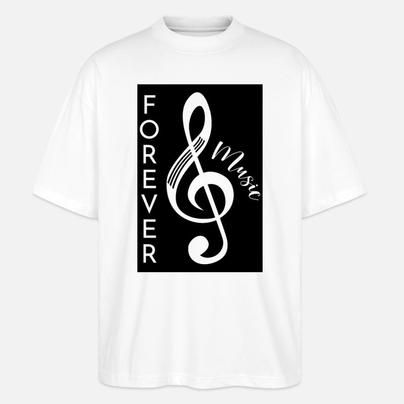 Forever Musik-Poster - Stanley/Stella Oversized Unisex Bio T-Shirt Blaster 2.0 - Weiß