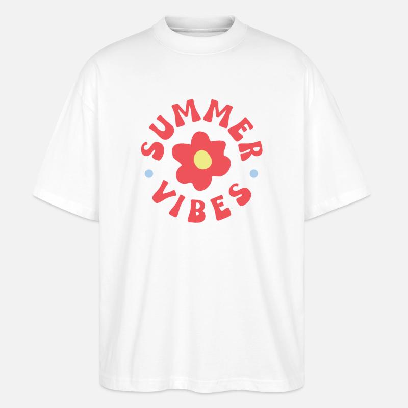 Sommer-Vibes - Stanley/Stella Oversized Unisex Bio T-Shirt Blaster 2.0 - Weiß