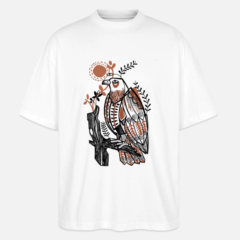 Adler - Stanley/Stella Oversized Unisex Bio T-Shirt Blaster 2.0 - Weiß
