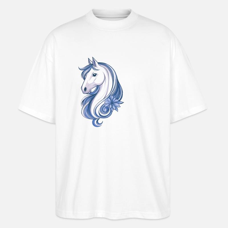 Cheval mignon - T-shirt bio Blaster 2.0 coupe oversize Stanley/Stella Unisexe - blanc
