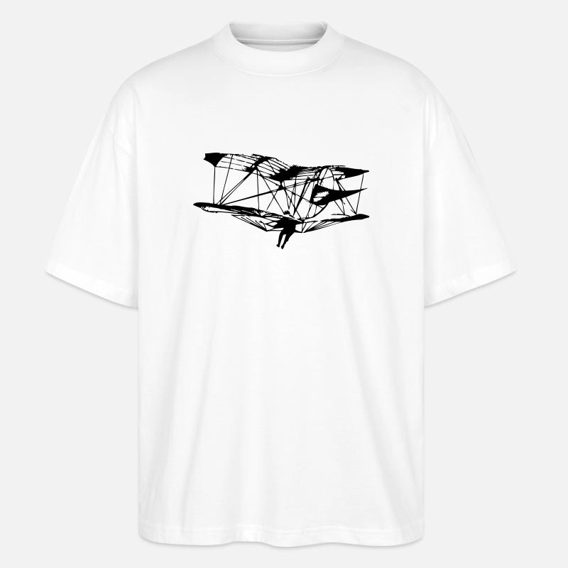 Lilienthal Doppeldecker - Stanley/Stella Oversized Unisex Bio T-Shirt Blaster 2.0 - Weiß