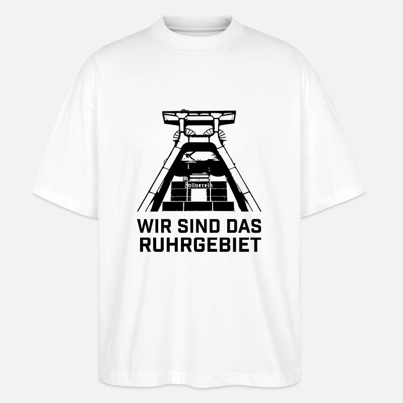 Wir sind das Ruhrgebiet - Stanley/Stella Oversized Unisex Bio T-Shirt Blaster 2.0 - Weiß