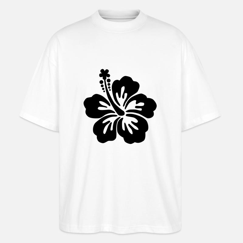hibiscus10 - Stanley/Stella Oversized Unisex Bio T-Shirt Blaster 2.0 - Weiß