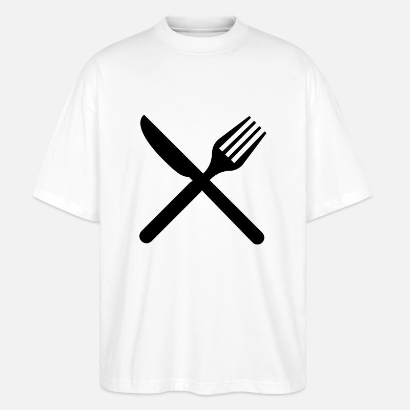 Messer & Gabel - Stanley/Stella Oversized Unisex Bio T-Shirt Blaster 2.0 - Weiß