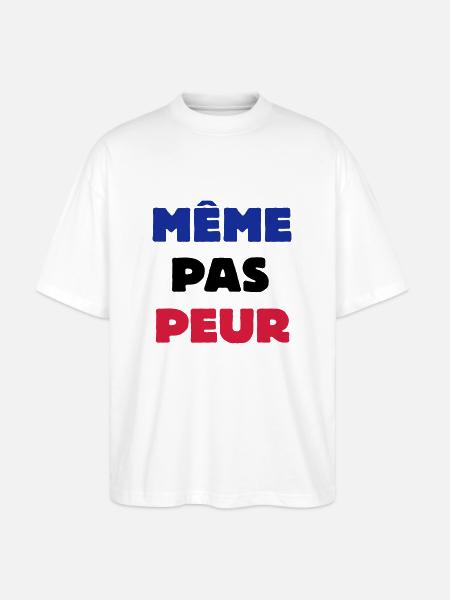 Même pas Peur - T-shirt bio Blaster 2.0 coupe oversize Stanley/Stella Unisexe - blanc