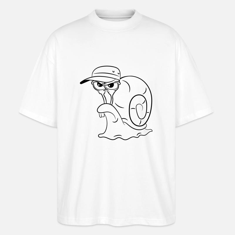 Schnecke lustig böse - Stanley/Stella Oversized Unisex Bio T-Shirt Blaster 2.0 - Weiß