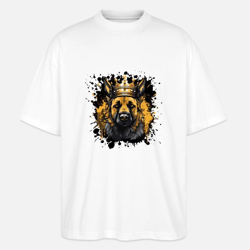 Bande dessinée d’animaux de chien - T-shirt bio Blaster 2.0 coupe oversize Stanley/Stella Unisexe - blanc