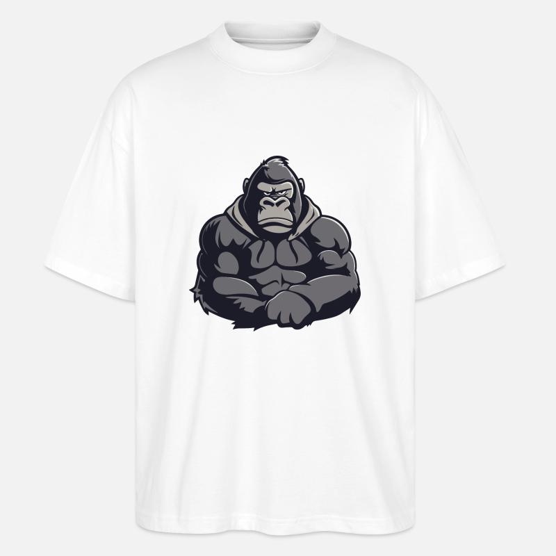Gorilla Comic - Stanley/Stella Oversized Unisex Bio T-Shirt Blaster 2.0 - Weiß
