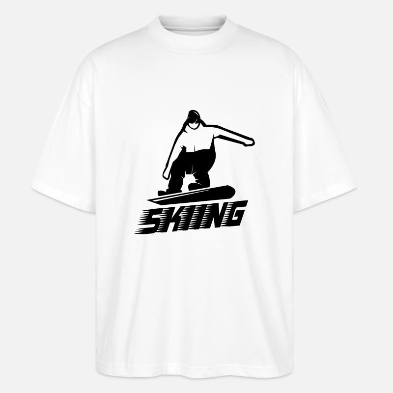 Ski Snowboard - T-shirt bio Blaster 2.0 coupe oversize Stanley/Stella Unisexe - blanc