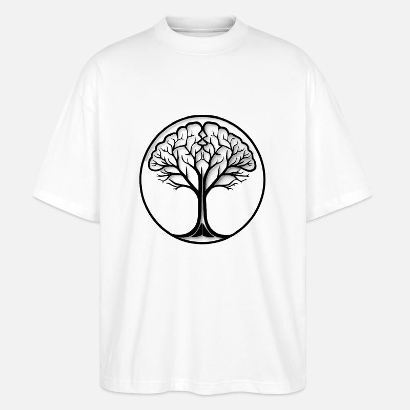 Brain Tree Logo - Mezmerizing Design - Stanley/Stella Oversized Unisex Bio T-Shirt Blaster 2.0 - Weiß