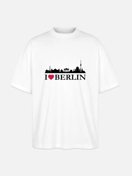 I love Berlin - Stanley/Stella Oversized Unisex Organic T-shirt Blaster 2.0 - white