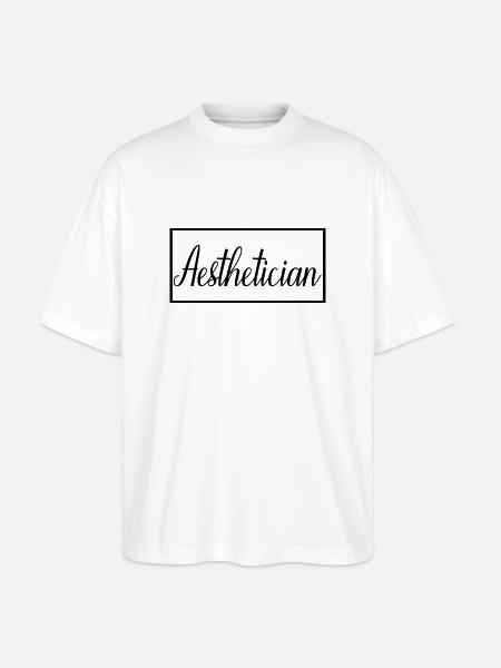 Æstetiker stolt uddannet æstetikerstuderende - Stanley/Stella Oversize Unisex Øko T-shirt Blaster 2.0 - hvid