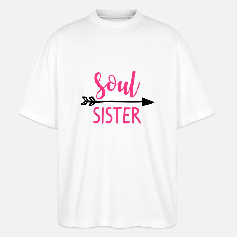 Soul Sister Left - Stanley/Stella Oversized Unisex Bio T-Shirt Blaster 2.0 - Weiß