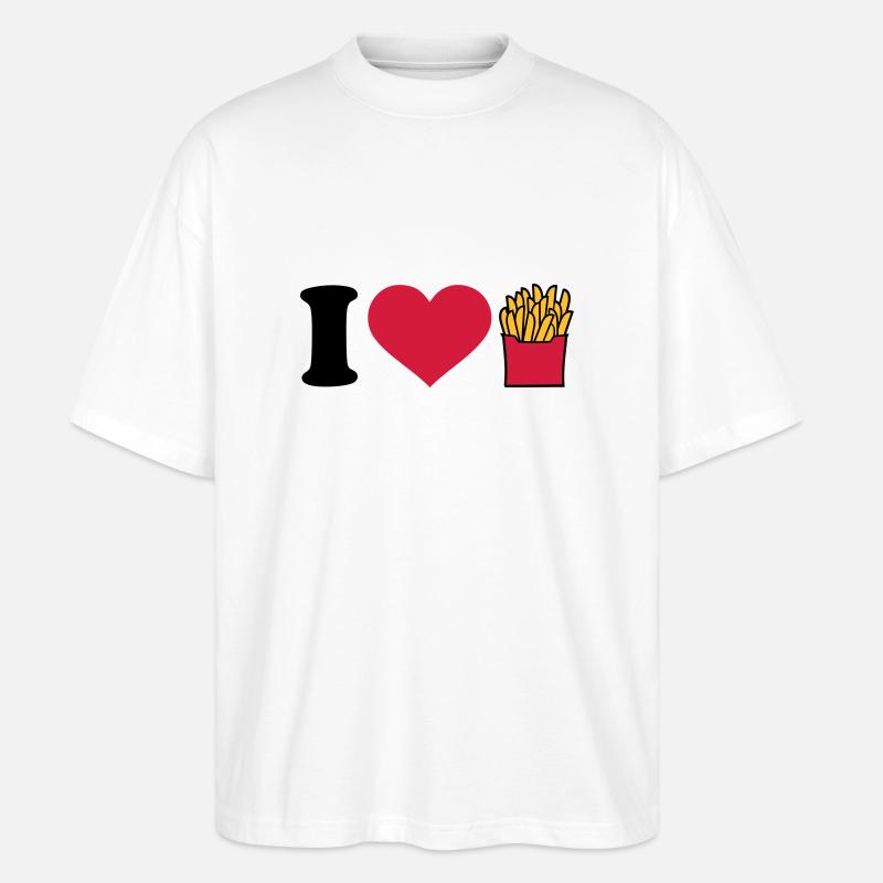 Pommes - Stanley/Stella Oversized Unisex Bio T-Shirt Blaster 2.0 - Weiß