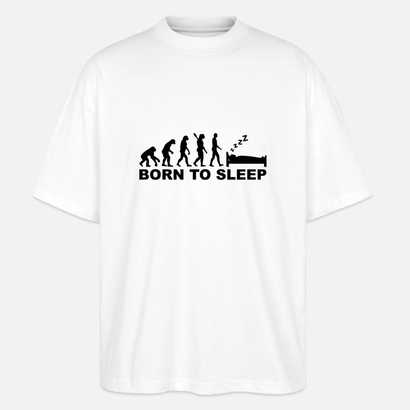 Evolution Sleep - Stanley/Stella Oversized Unisex Organic T-shirt Blaster 2.0 - white