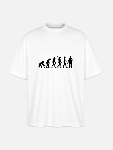 Evolution Baker - Stanley/Stella Oversized Unisex Organic T-shirt Blaster 2.0 - white