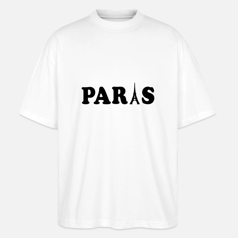paris Tour Eiffel - T-shirt bio Blaster 2.0 coupe oversize Stanley/Stella Unisexe - blanc