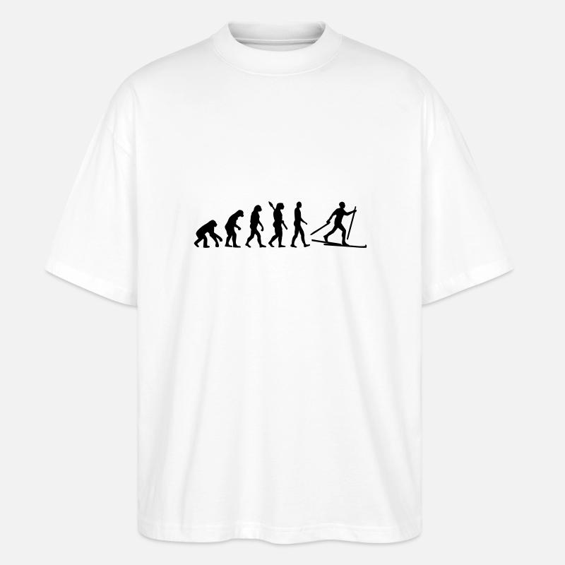 Evolution Ski Langlauf - Stanley/Stella Oversized Unisex Bio T-Shirt Blaster 2.0 - Weiß