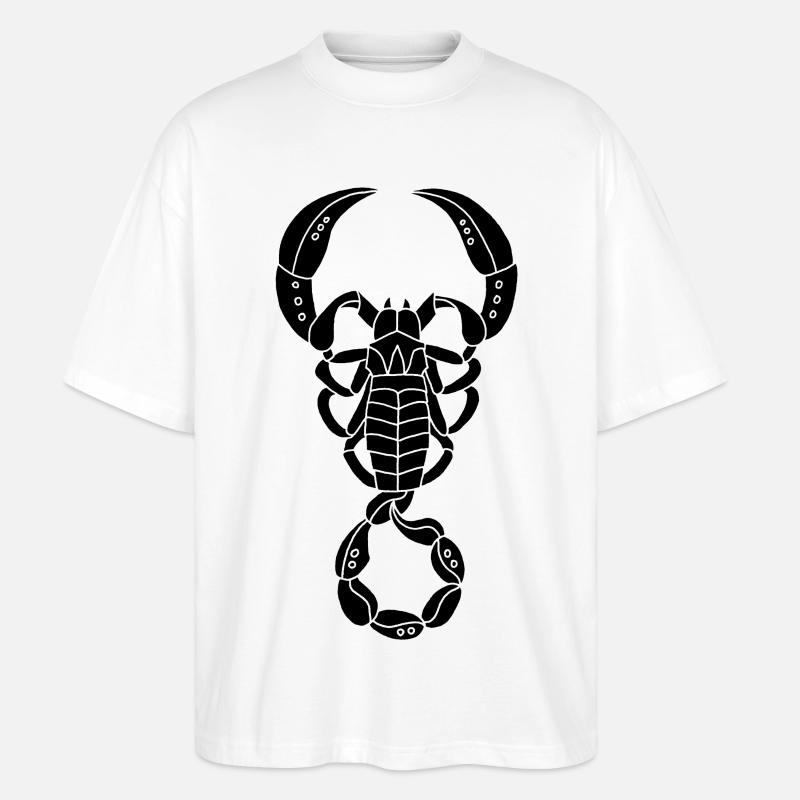 Schwarzer Skorpion - Stanley/Stella Oversized Unisex Bio T-Shirt Blaster 2.0 - Weiß