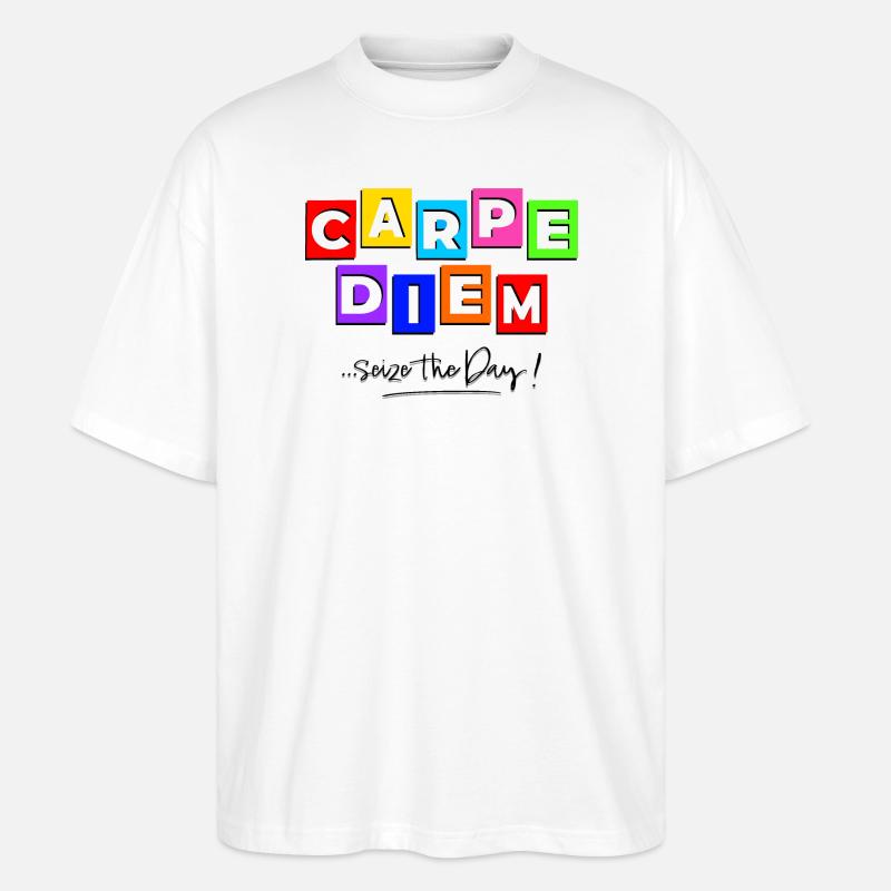 Carpediem style comics - T-shirt bio Blaster 2.0 coupe oversize Stanley/Stella Unisexe - blanc