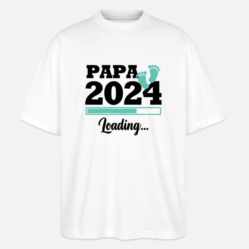 Papa 2024 loading - T-shirt bio Blaster 2.0 coupe oversize Stanley/Stella Unisexe - blanc