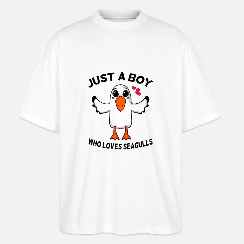 Möwe - Stanley/Stella Oversized Unisex Bio T-Shirt Blaster 2.0 - Weiß