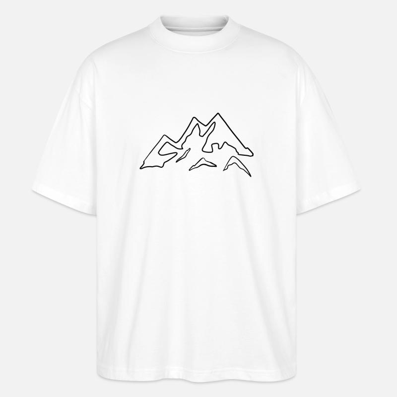 Berge - Stanley/Stella Oversized Unisex Bio T-Shirt Blaster 2.0 - Weiß