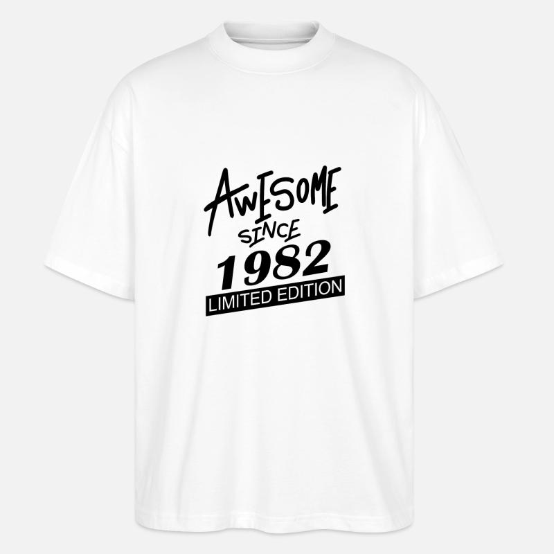 1982 - Né en 1982 - T-shirt bio Blaster 2.0 coupe oversize Stanley/Stella Unisexe - blanc