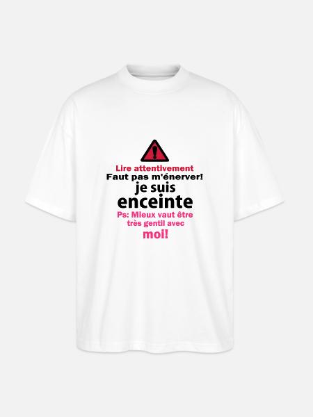 Faut pas m'énerver! - T-shirt bio Blaster 2.0 coupe oversize Stanley/Stella Unisexe - blanc