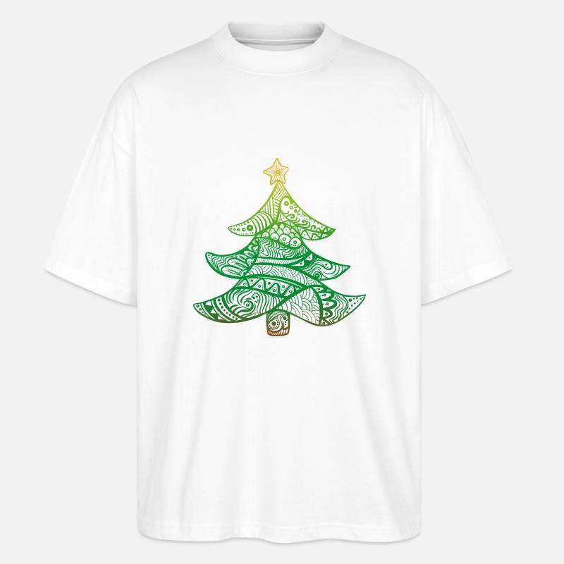 Weihnachtsbaum - Stanley/Stella Oversized Unisex Bio T-Shirt Blaster 2.0 - Weiß