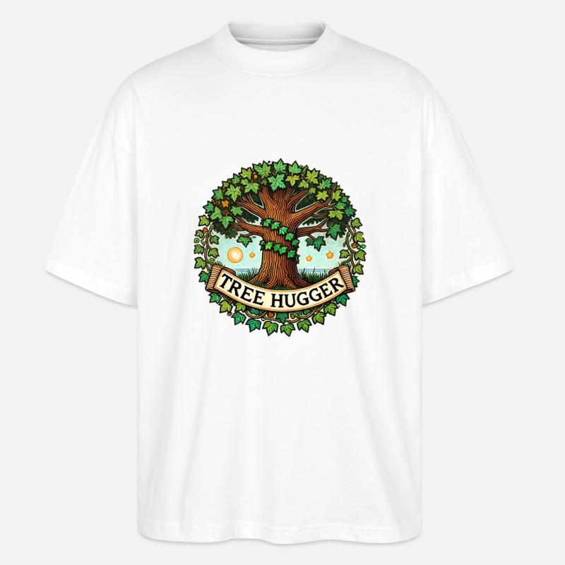 Baum-Umarmer - Stanley/Stella Oversized Unisex Bio T-Shirt Blaster 2.0 - Weiß